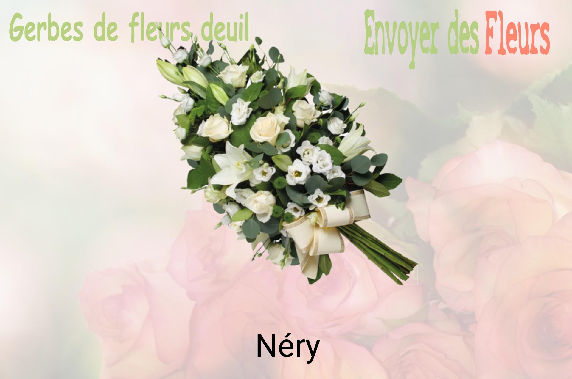 Gerbe de fleurs de deuil livrée à Néry
